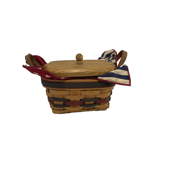 1993 Longaberger All Star Trio Basket w/Liner, Protector & Lid - Picture 1 of 3